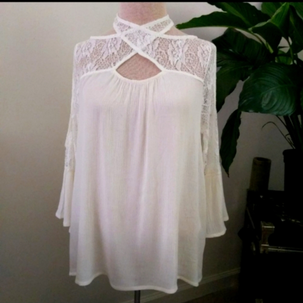Beautiful cold shoulder pheasant blouse